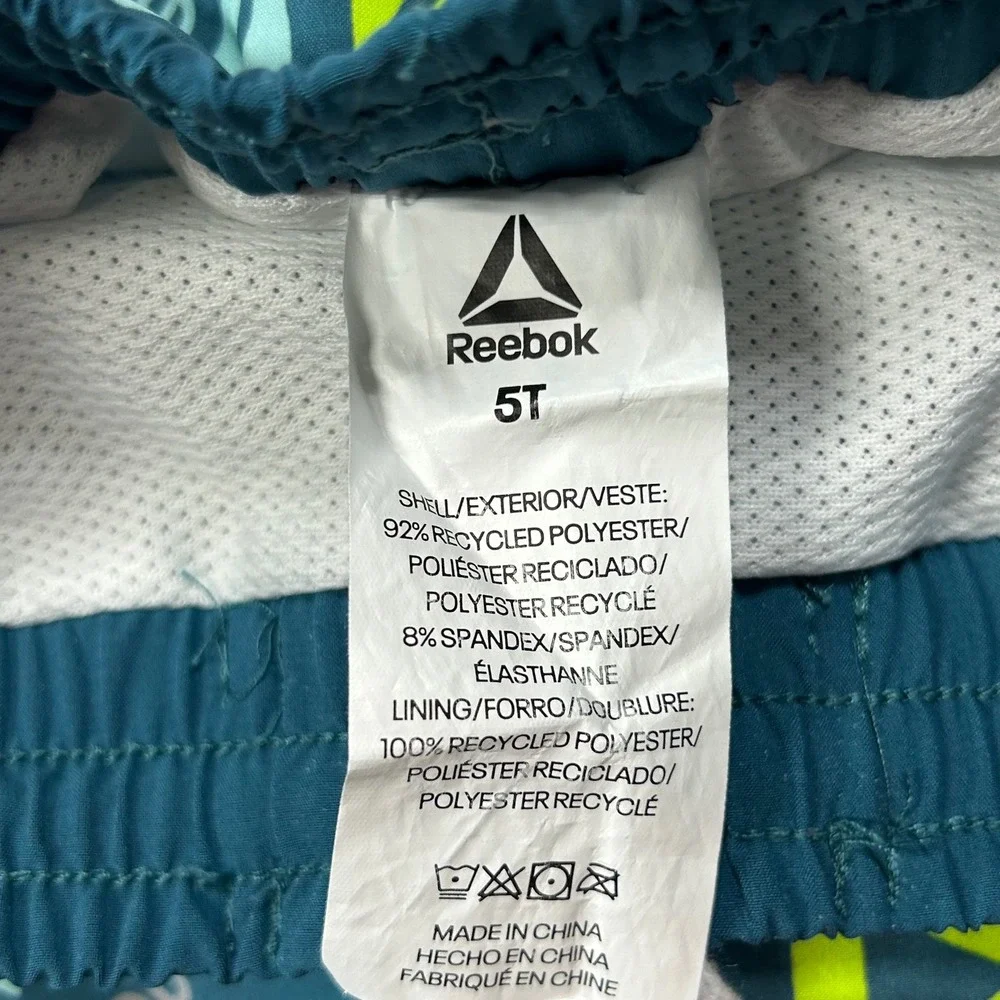 Reebok‎ Kids 5T Swimsuit Set Long Sleeve Rash Guard & Swim Trunks